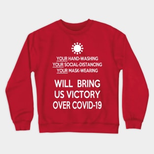 Victory over Covid19, red Crewneck Sweatshirt